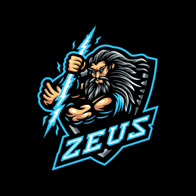 Zeus mascotte logo esport gaming