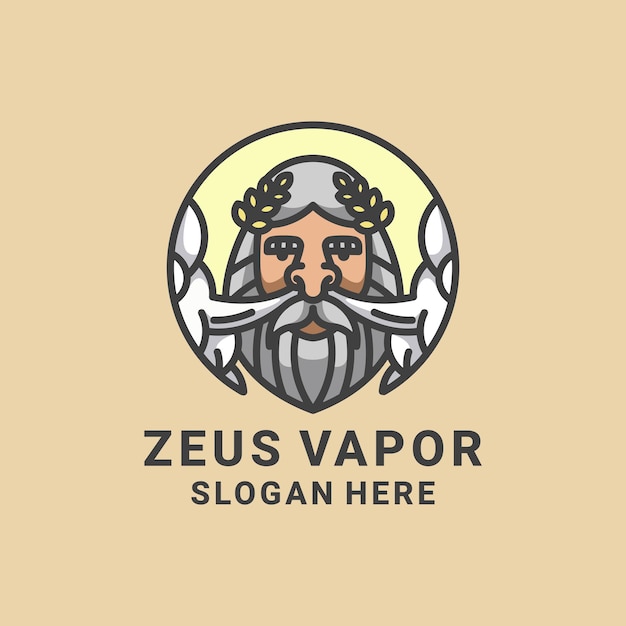 Vettore logo zeus vapor
