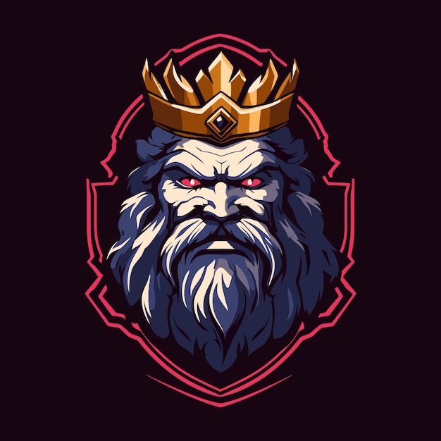 Zeusi king mascotte e logo esport