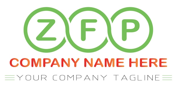 Vector zfp letter logo design