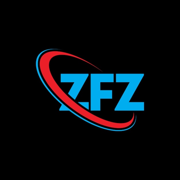ZFZ 로고 ZFZ 문자 ZFZ 글자 로고 디자인 이니셜 ZFZ로고 원과 대문자 모노그램으로 연결된 ZFZ 타이포그래피 기술 비즈니스 및 부동산 브랜드