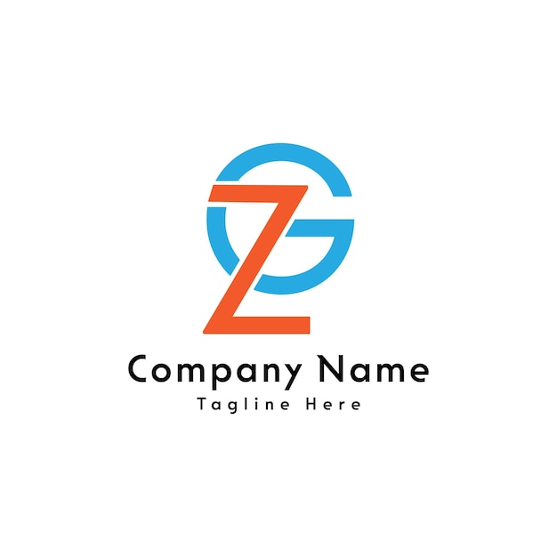 Vector zg letter logo design icon