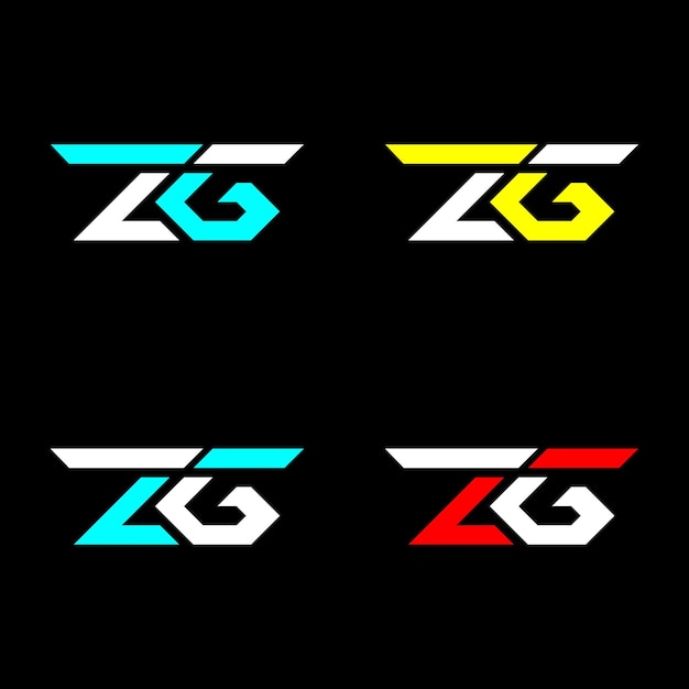 ZG minimale letter logo-ontwerp