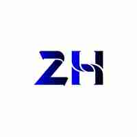 Vector zh letter logo design