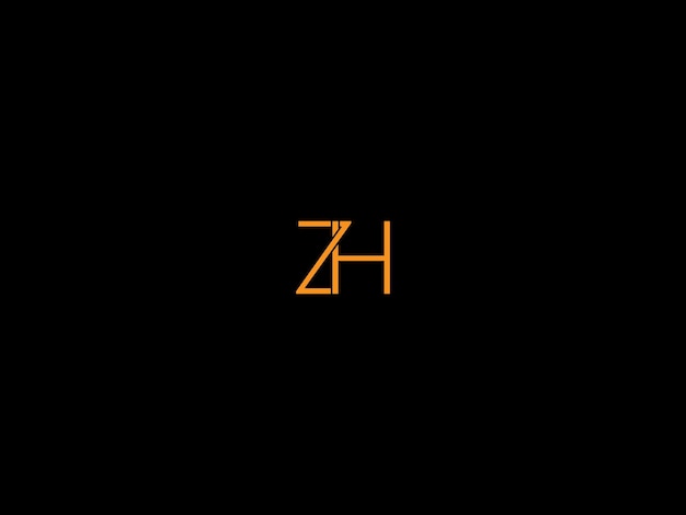 Vettore progettazione del logo zh