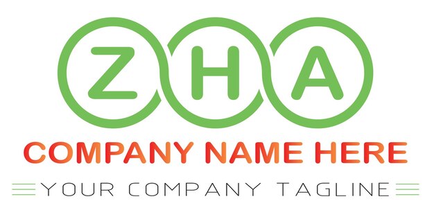 Vector zha letter logo design