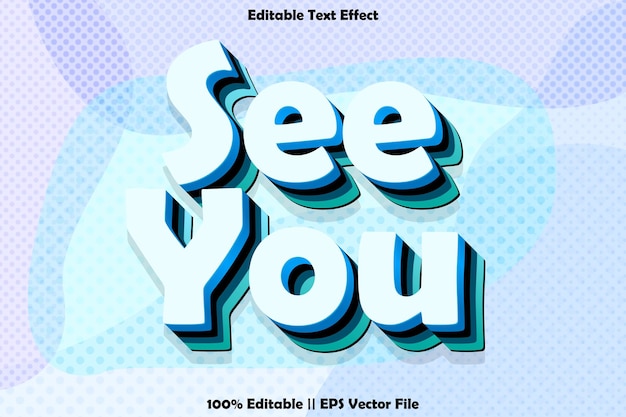 Zie you_editable text effect emboss_flat style