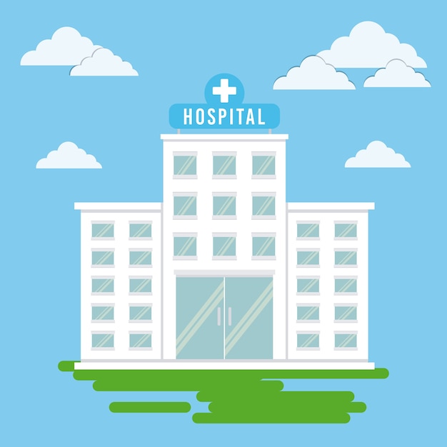 Ziekenhuis gebouw pictogram