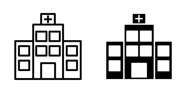 Ziekenhuis pictogrammalplaatje