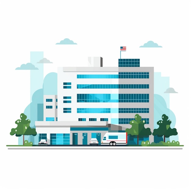 ziekenhuis vector medische gezondheid geneeskunde noodkliniek pictogram illustratie gebouw teken