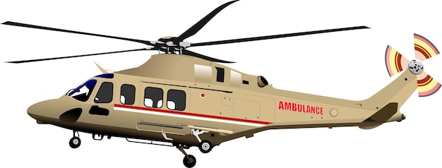 Vector ziekenwagen gele helikopter