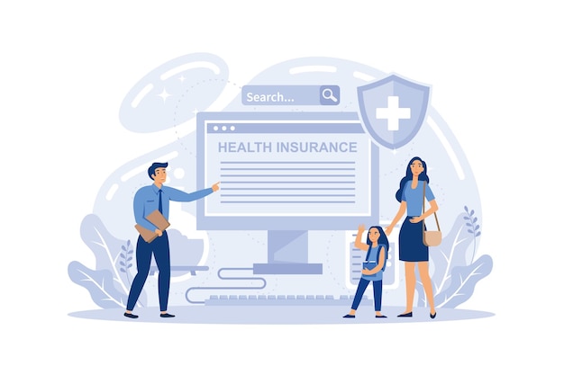 Ziektekostenverzekering medische verzekering en kleine artsen websites webpagina's infographics banners