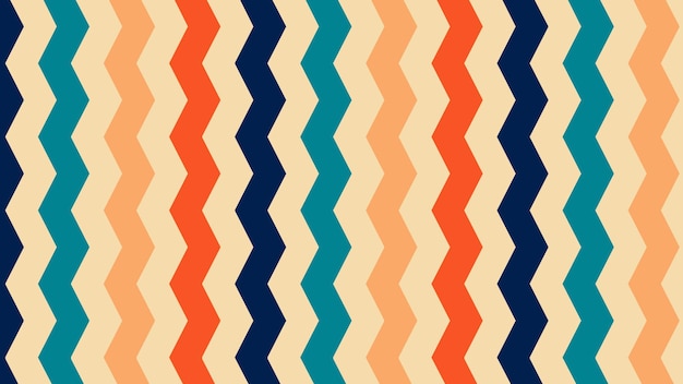 Vettore zig zag linea orizzontale classico motivo di sfondo retrò sfondo di colore vintage retrò