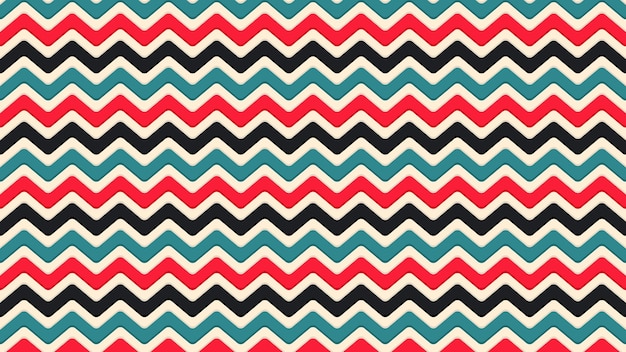 Zig zag rounded seamless pattern colored design background