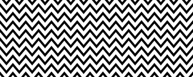 Zig zag seamless pattern Black and white herringbone ornament background Repeating chevron motif