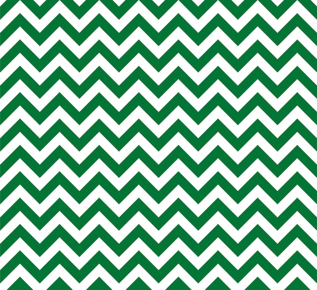 Zigzag in green and white colors seamless vector pattern