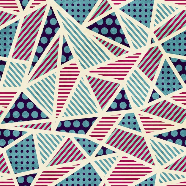 Zigzag naadloos patroon met grunge-effect