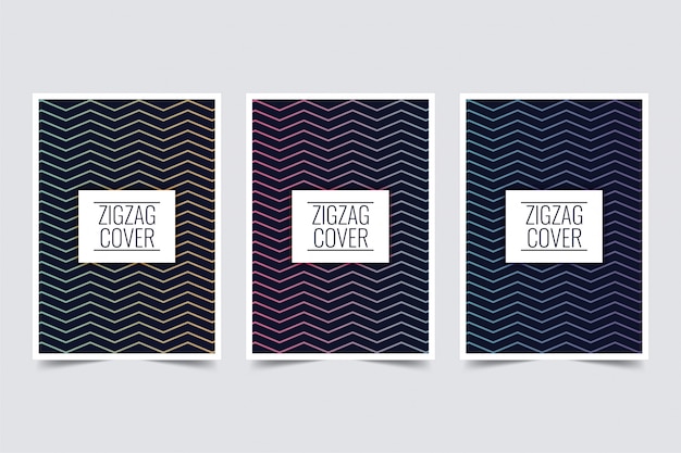 Vector zigzag omslagontwerp