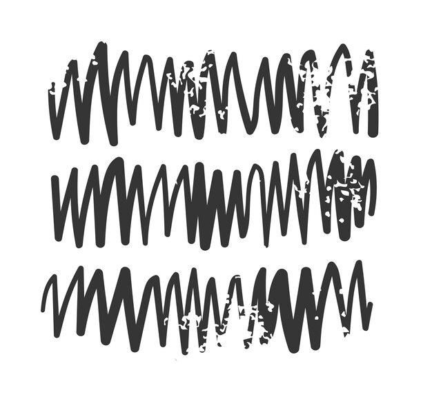 Vector zigzag scribbling shading hand drawn vector