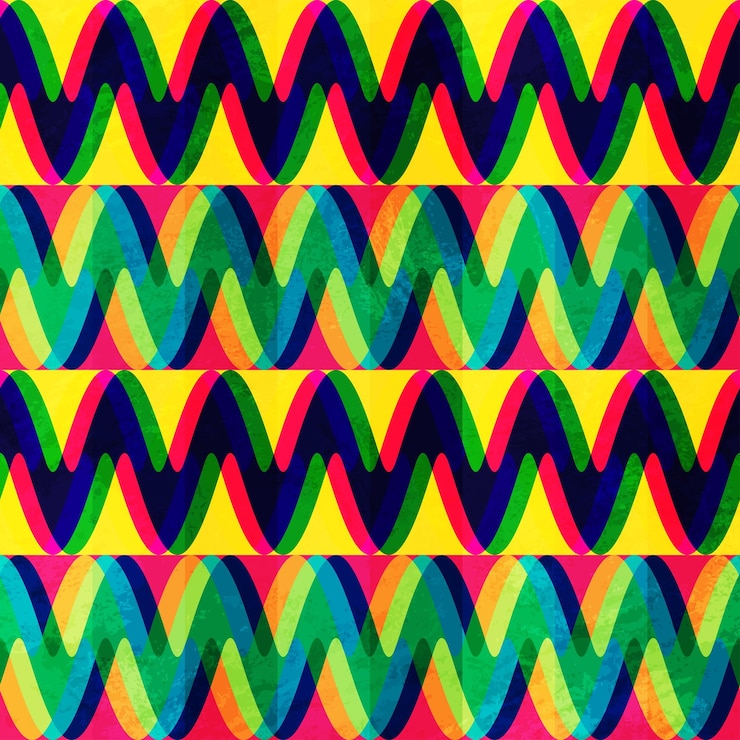 Vector zigzag seamless pattern with grunge effect