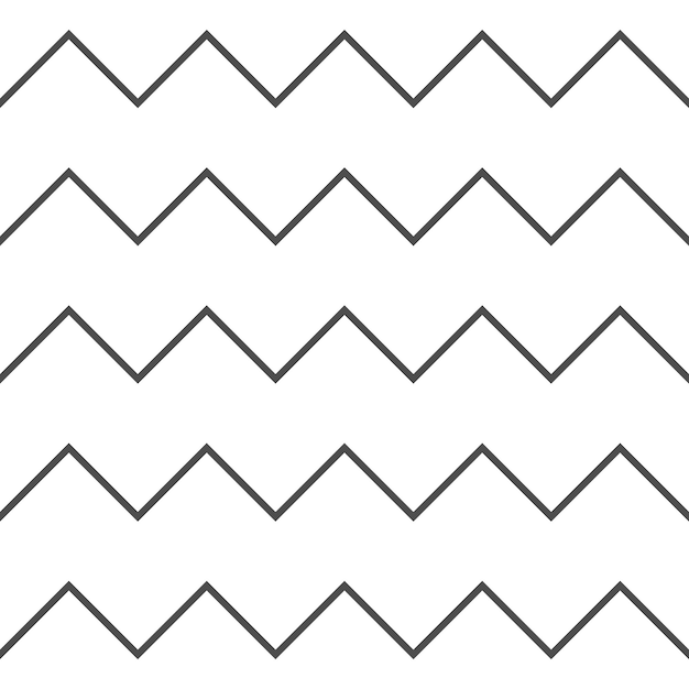 Vector zigzag thin ine seamless pattern black horizontal zig zag vintage lines geometric repeating stripes