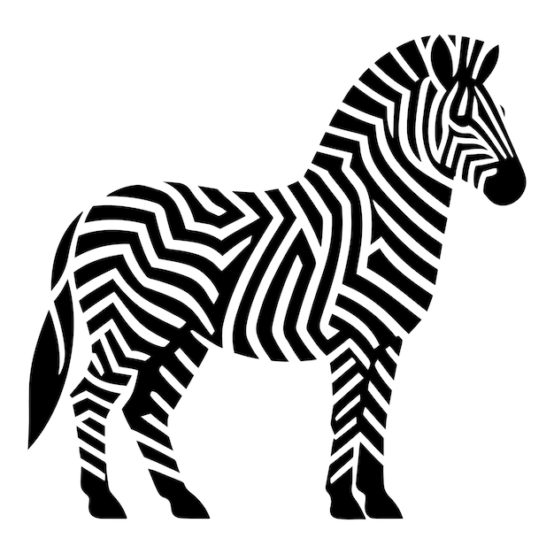 Vector zigzag zebra_a