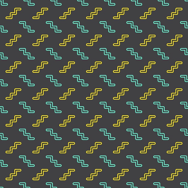 Zigzagpatroon, abstracte geometrische achtergrond in retro stijl van de jaren 80, 90. kleurrijke geometrische illustratie