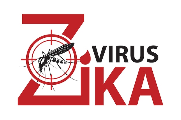 Vettore avviso virus zika