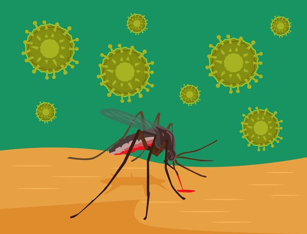 Vector zika-virus. illustratie