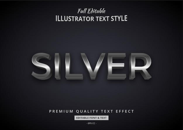 Zilver Elegant 3D Tekststijl Effect Premium