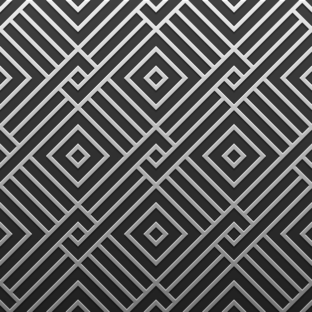 Zilver / platina metallic achtergrond met geometrische patroon. Elegante luxe stijl.