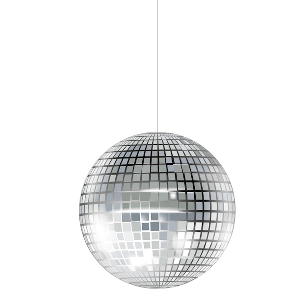 Zilveren Disco Ball Icon voorraad