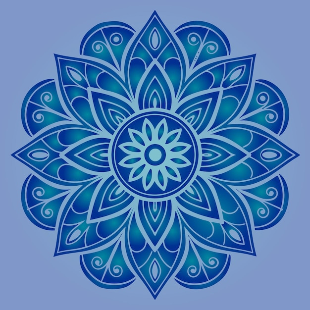 Zilveren mandala Een stralend en elegant sierlijk bloemenontwerp