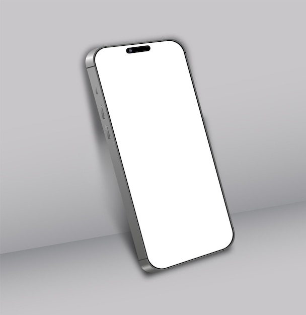 Zilveren smartphone mockup