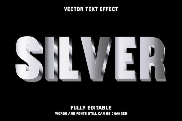 Zilveren teksteffect