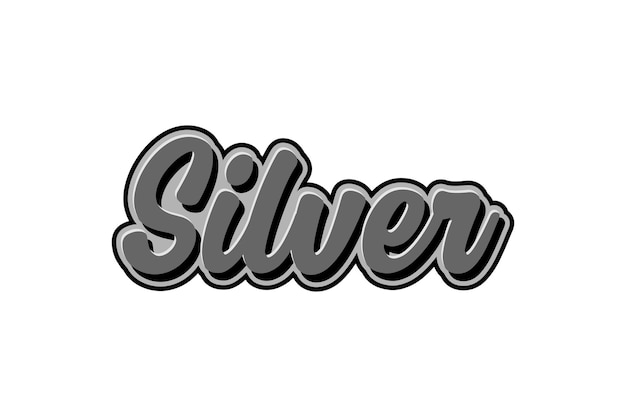 Zilveren vectorlettering sjabloon voor kaart poster banner afdruk voor t-shirt