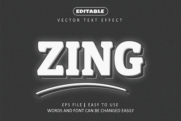 Zing-teksteffect