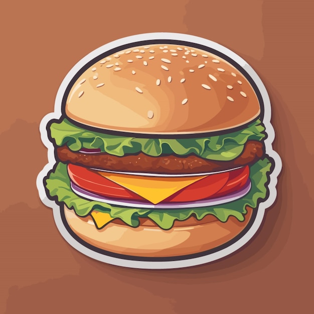 Vector zinger burger cartoon vector