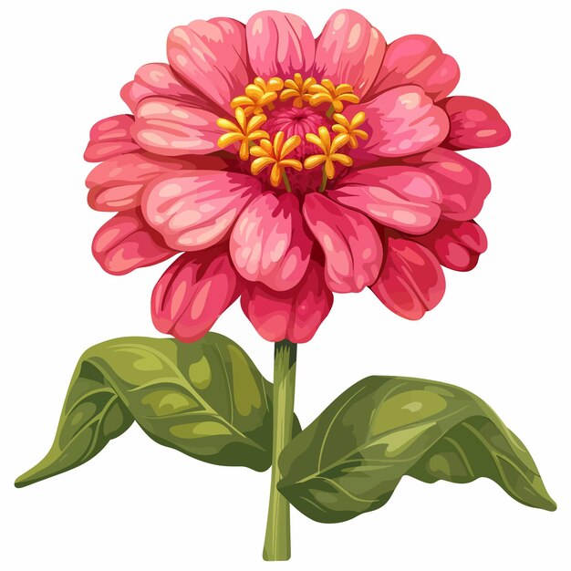 Vector zinnia flowers