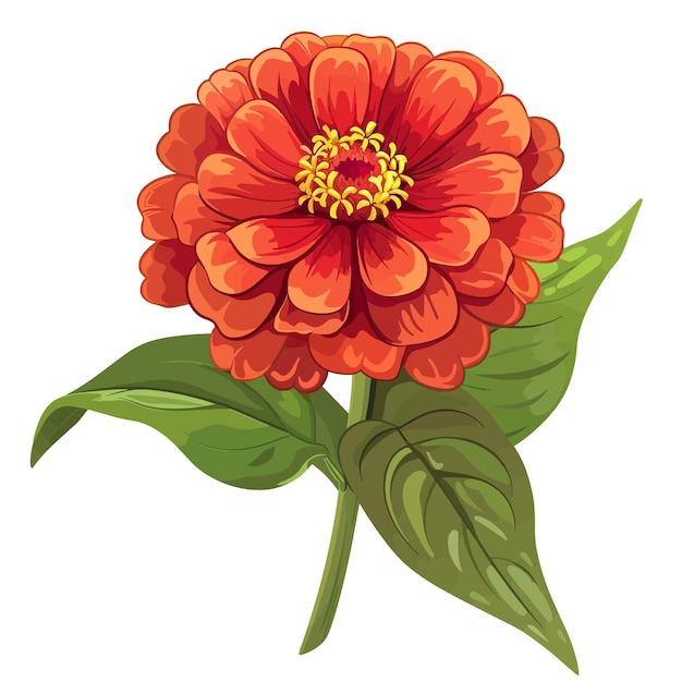 Vector zinnia flowers