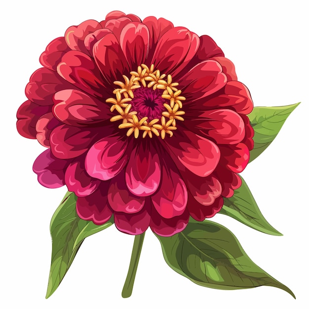 Vector zinnia flowers