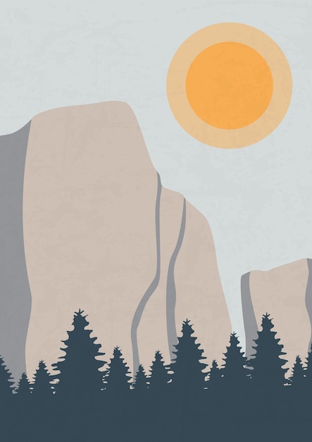 Zion National Park poster vector illustratie ontwerp