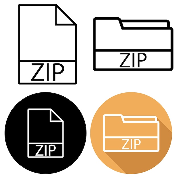 ZIP ファイルのアイコン ベクトル