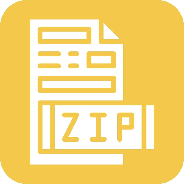 Иллюстрация иконки веб-хостинга на векторном файле ZIP