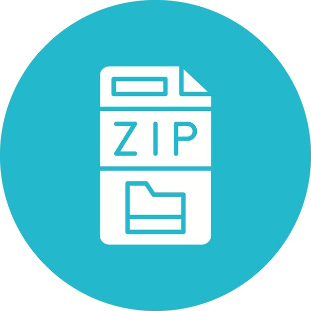 Zip File Vector Illustration Style