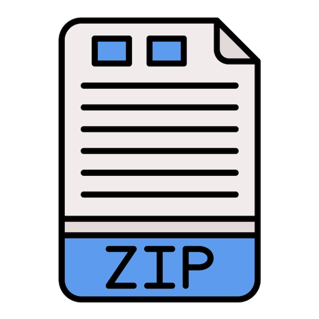 ZIP フラットイラスト