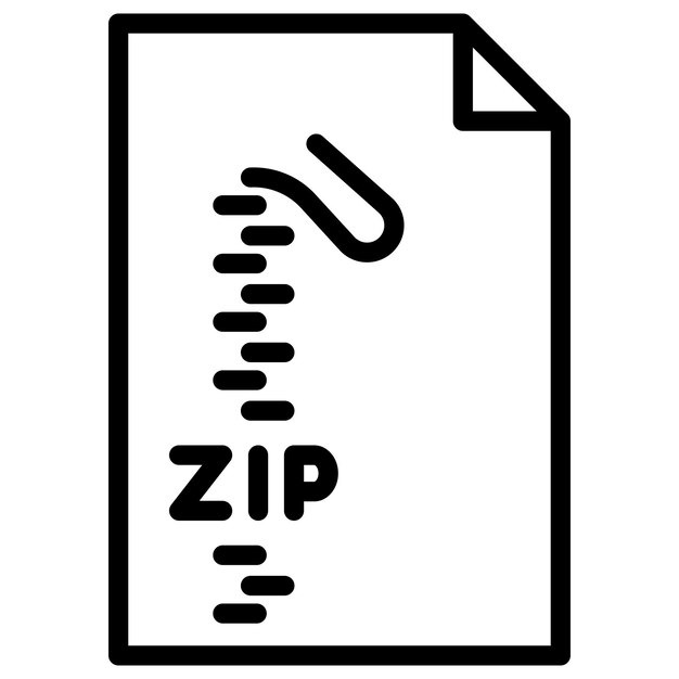 Vector zip-icon vector afbeelding kan worden gebruikt voor documenten en bestanden