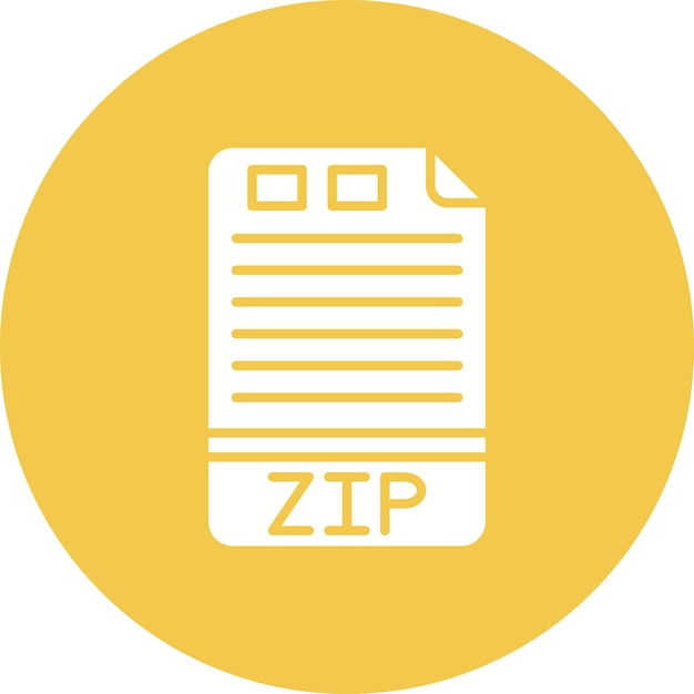 Векторное изображение значка ZIP может использоваться для форматов файлов