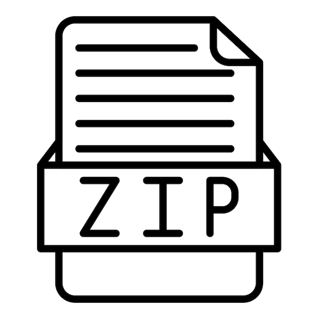 ZIP Vector Illustration Style