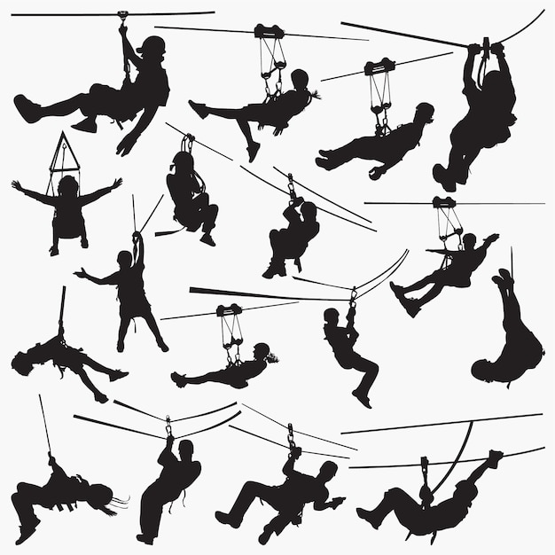 Zipline silhouettes